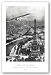Spirit of St. Louis Flying Over the Eiffel Tower, 1927 by Anonymous 28.5"x20" Art Print Poster