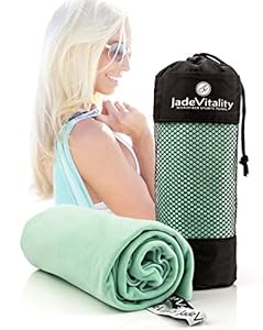 Large Microfiber Travel Towel with Carrying Bag & Hanging Loop, Ideal for the Beach, Camping, Hiking, Hot Yoga, Crossfit & More, Perfect Quick Dry Towel, Premium Fabric Absorbs Sweat & Water