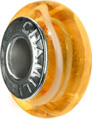 Authentic Chamilia Murano Glass Charm "Umbra Swirl" O-140 (Retired)