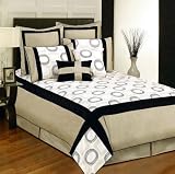 Sherry Kline Synergy Black/White Comforter Set, Queen,Black/White, 8 Piece