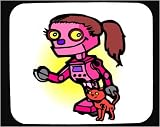 Mouse Pad with human, body, individuals, individual, persons, cat, red, humans, people, woman, pet, person, robot