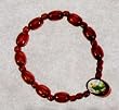 Saint Jude Bracelet with Red Beads