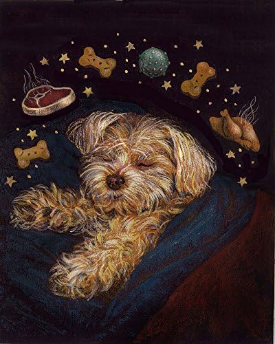 Dreaming Dog Print - Dog Art - Dog Portrait - Christmas Eve