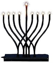 Electric Hanukah Menorah - Black Matte