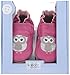Robeez Girls' Owl Playmates Slip-On, Bright Pink, 0-6 Months M US Infant