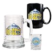 Denver Nuggets NBA 15oz Tankard, 15oz Ceramic Mug & 2oz Shot Glass Set - Primary Logo