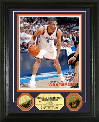 Highland Mint Oklahoma City Thunder Russell Westbrook 24K Gold Coint Photo Mint