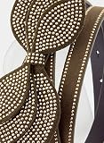 Women Khaki Studded Ribbon Belt