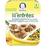 Gerber Graduates Lil Entrees Mashed Potatoes with Meatloaf Nuggets, 6.67 oz.,  8 Count
