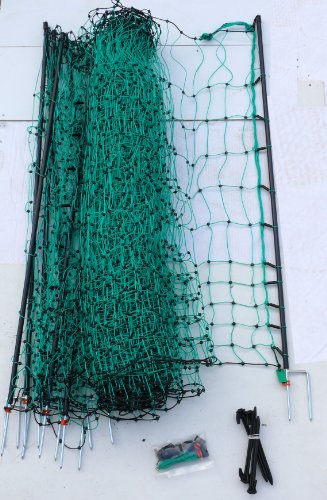 grüner Haustier/Kleintier-Zaun 112 cm x 50 m Hühnerzaun Hundezaun Katzenzaun Hunde/Katzen-Einzäunung