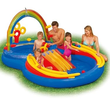 Intex 117 By 76 By 53 Inch Rainbow Ring Pool Play Center