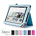 GMYLE Light Blue PU Leather Slim Folio Magnetic Flip Stand Case Cover with Wake Up Sleep Function for Barnes & Noble Nook HD+ Plus 9 