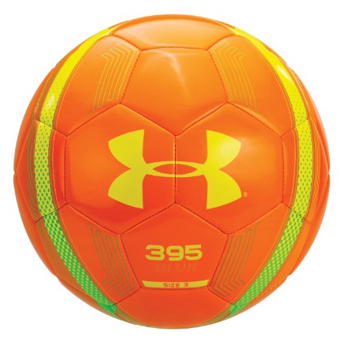 Under Armour 395 Blur Soccer Ball, Size 3, Vivid Orange/Bitter/Sunbleached