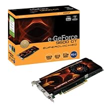 eVGA e-GeForce 9600 GT SUPERCLOCKED 512MB DDR3 PCI-E 2.0 Graphics Card-Lifetime Warranty