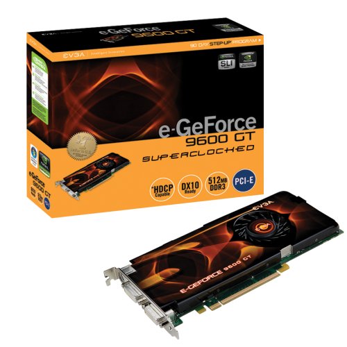EVGA 512-P3-N862-AR e-GeForce 9600 GT SuperClocked 512MB DDR3 PCI-E 2.0 Graphics Card - Lifetime Warranty