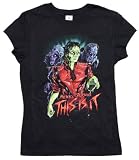 Michael Jackson Zombie Juniors T-shirt in Black, Size: Large, Color: Black