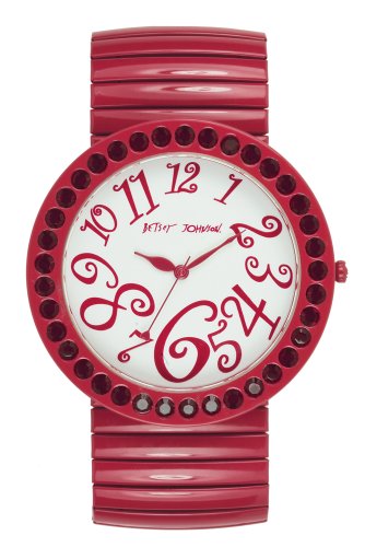 Betsey Johnson Women’s BJ4171 Starlette Collection Red Bracelet Watch