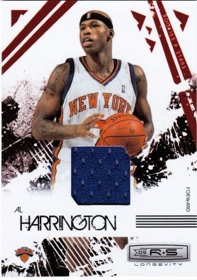 2009-10 Rookies and Stars Longevity Materials Ruby Al Harrington New York Knicks #63 Basketball Card