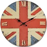 UNION JACK WALL CLOCK 30CM