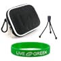 Non-OEM Flip UltraHD Video Camcorder Black Nylon Hard Shell Carrying Case with Tripod and Screen Protector (Flip Ultra NOT included)