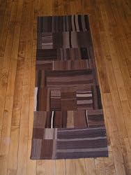 Handmade Turkish Parcha Kilim Rug 2'2"x6'7"