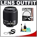 Nikon 55-200mm f/4-5.6G ED AF-S DX Nikkor Zoom Lens + UV Haze Filter + Accessory Kit for Nikon D40, D40x, D60, D50, D70, D70s, D80, D90, D200, D300