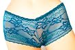 Ladies Stretch Lace Cheeky Boy Short Panties. One Size. Many colors