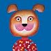 Lili the Happy Dog by Sophie Fatus 15.75 x 15.75  Canvas Art