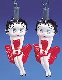 Set Of 10 Betty Boop In Red Dress Novelty Christmas Lights