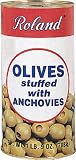 Roland Olives Stuffed With Anchovies, 1-Pound 9-Ounces Dry Weight Cans (Pack of 2)