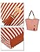 niceeshop(TM) Fashion Stripe Single Shoulder Canvas Bag Women Handbag (Red White)
