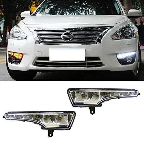 iJDMTOY Exact Fit High Power 12-LED Switchback LED Daytime Running Lights/Turn Signal For 2013-2015 Nissan Altima Sedan