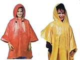 Bieco 04-006002 Kinder Notfall Regenponcho in rot oder gelb, Poncho, Regenumhang