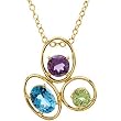 14K Yellow Gold Multi-Gemstone Necklace