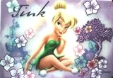 Walt Disney's Tinkerbell Purple Vinyl Placemat (Pensive Tinkerbell) *Ships USPS Priority*