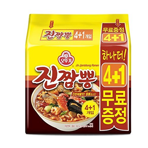 Korea Ottogi Jin Jjambbong Ramen 4+1