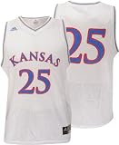 Kansas Jayhawks -No. 25- White Replica Basketball Jersey
