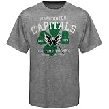 NHL Old Time Hockey Washington Capitals Archer St. Patrick's Premium T-Shirt - Ash (Medium)