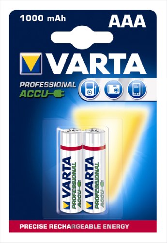 Varta 5703301402 - Accu HR03 Micro AAA Professional, 1000mAh, 2er-Packung
