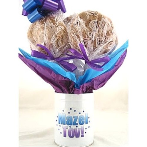 Cookie Bouquet in a Mazel Tov Gift Tin by Gifts-to-Impress