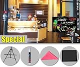 LED Lighted Writing Board - Includes Display Easel Tripod LED Writable Menu Board Sign 35