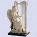 Heather the harp playing angel statue home wind chimes