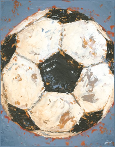 Green Frog Art Game Day Series Canvas Gallery Wrapped Art, Soccer