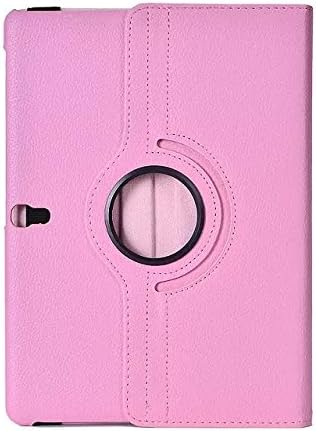 FOOMY Samsung Galaxy Tab S 10.5 Case,Samsung Galaxy Tab S T805 Case,Samsung Galaxy Tab S T800 Case,360 Degree Rotating Classic Litchi Lines Design Ultra Slim Lightweight Smart-shell Folio Stand Cover Case for Samsung Galaxy Tab S 10.5 With Smart Cover Auto Sleep / wake Cute Pink