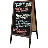 Sidewalk A-Frame Mahogany Sandwich Board Sign