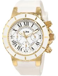 a_line Womens 20103DV Marina Chronograph White Silicone Watch