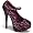 TEEZE-07L, 5 3/4" Pump Hot Pink-Black Lace Size 8