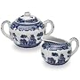 HIC Blue Willow Sugar and Creamer, Set of 2
