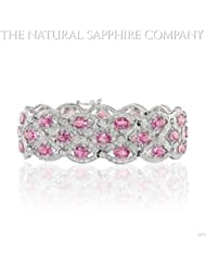 18K White Gold Bracelet with 20.72ctw Pink Sapphires and 3.93ctw diamonds
