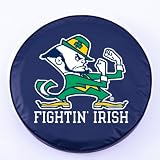 NCAA Notre Dame Fighting Irish Tire Cover with Mascot (Navy,Size J)